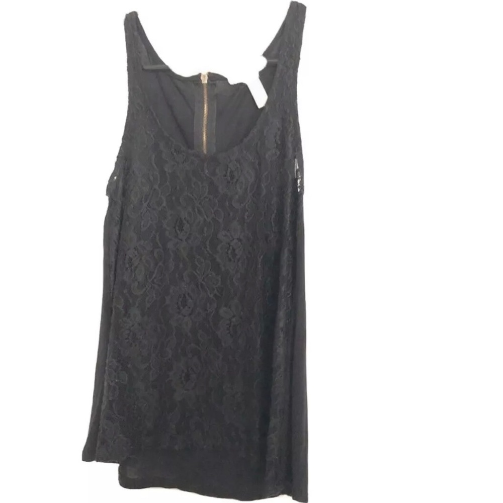 Sheer Rose-Laced Tank Top